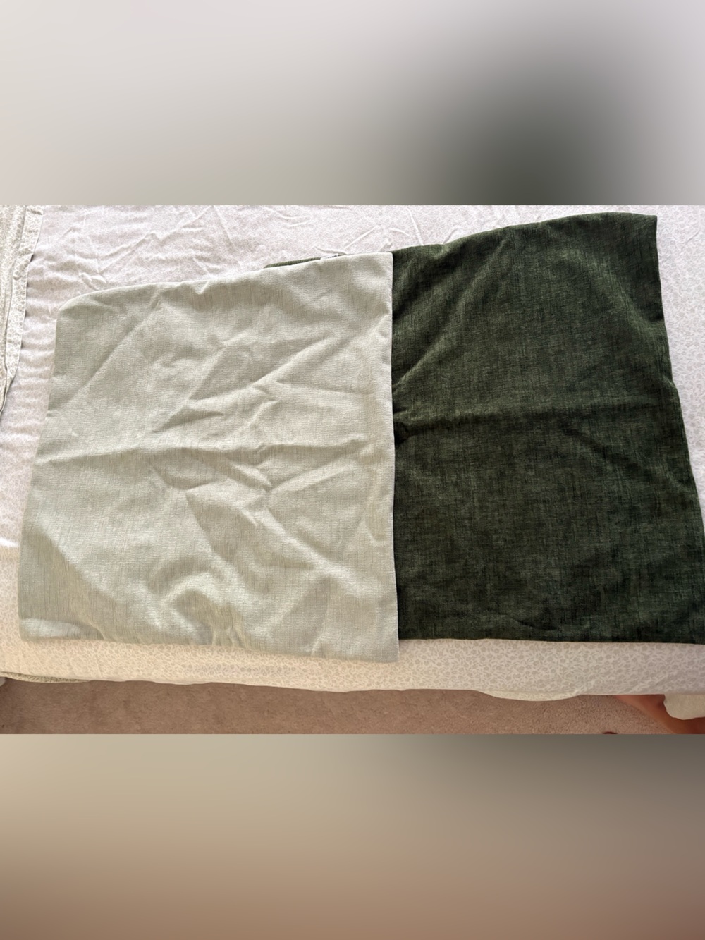 Pillow Covers - Olive Green & Light Sage